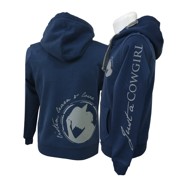 Sweatjacke "Just a Cowgirl" Denim